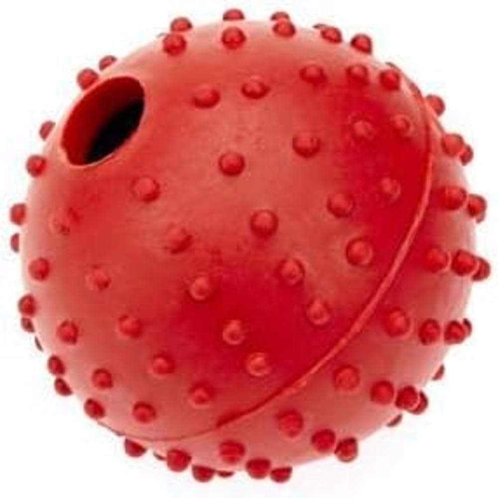 CLASSIC Pet Products Rubber Pimple Ball with Bell, 40 mm, Red
