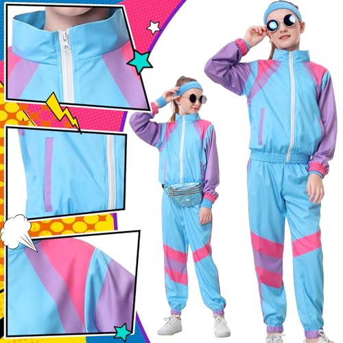 Disfraz completo 80s para niños con 6 piezas miniatura 3