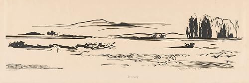 ArtDirect Johannes Frederik Engelbert ten Klooster 18x9 Gold Ornate Frame and Double Matted Museum Art Print Titled Estuary N. N. Guinea