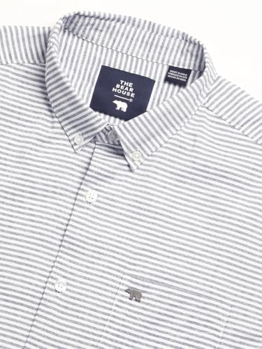 Image of THE BEAR HOUSE Men's Cotton Striped Slim Fit Casual Shirt