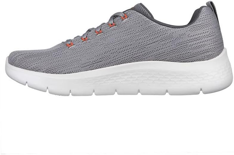Skechers Men's Gowalk Flex-Athletic Workout Walking Shoes with Air Cooled Foam Sneakers, Grey/Orange 2, 10.5