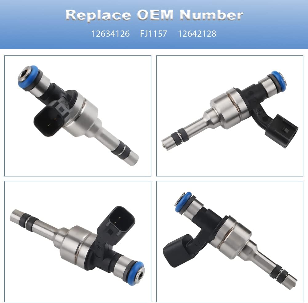 JDMON Fuel Injectors Replacement for Chevy Equinox Camaro Impala GMC Terrain Cadillac CTS ATS Buick LaCrosse 3.6L 2012 2013 2014 2015 ‎12634126 FJ1157 6Pcs