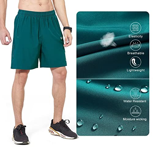 NORTHYARD Men's Athletic Hiking Shorts Quick Dry Workout Shorts 7"/ 9"/ 5" Lightweight Sports Gym Running Shorts Basketball Exercise PEACOCKBLUE XL - 4