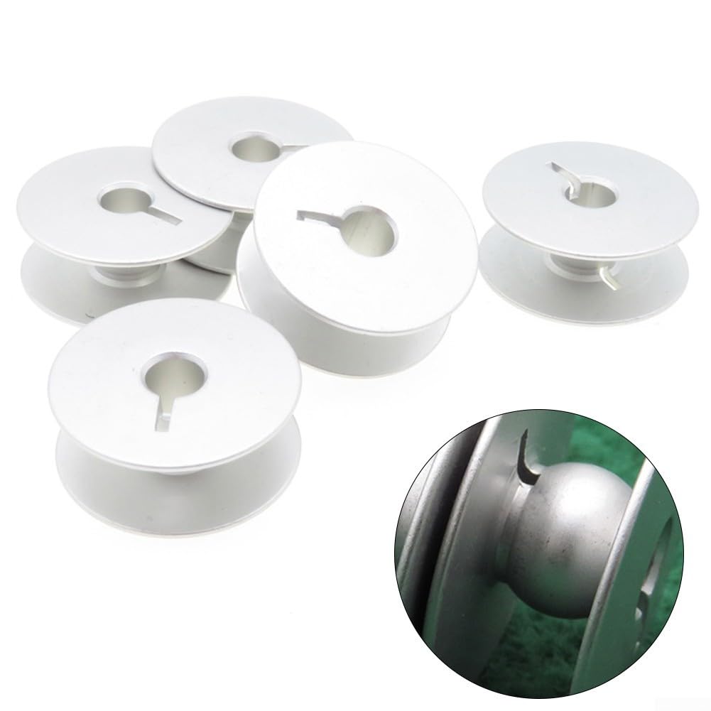 Juego de Bobinas de Aluminio 26mm para Máquina de para coser Dürkop para eagle 367 467 767 - Canillas Metálicas Plateadas Duraderas Industrial(50pcs)
