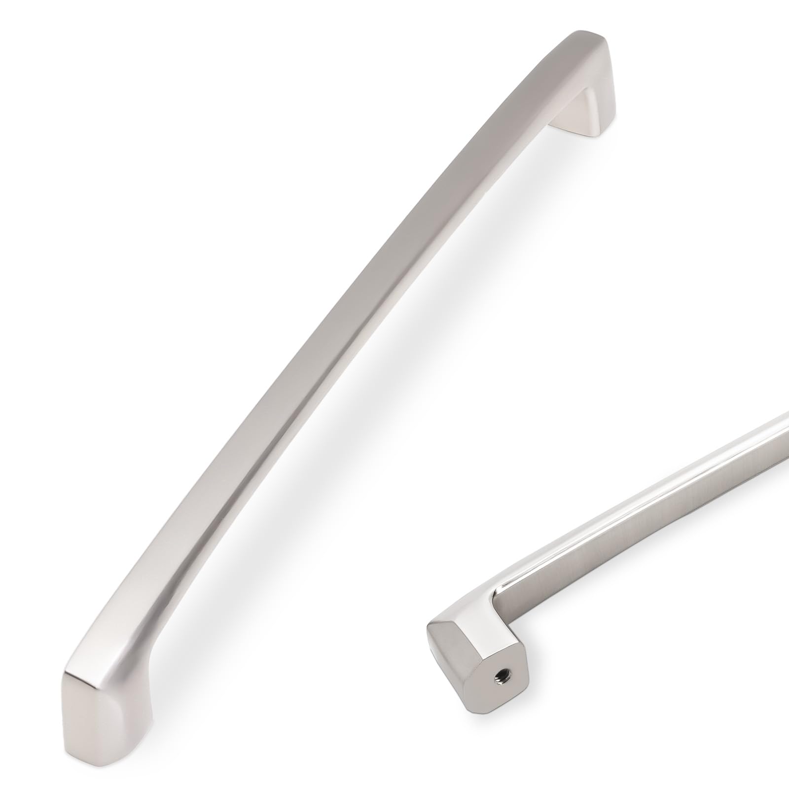 COTYKILEY 10 Pack 7.5 Inch(192mm) Brushed Satin Nickel Kitchen Cabinet Handles Silver Cabinet Pulls Cabinet Door Handles Kitchen Cabinet Hardware Cupboard Drawer Pulls Dresser Handles