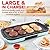 DASH Deluxe Everyday Electric Griddle with Dishwasher Safe Removable Nonstick Cooking Plate for Pancakes, Burgers, Eggs and more, Includes Drip Tray + Recipe Book, 20” x 10.5”, 1500-Watt - Aqua