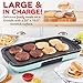 Dash Everyday Electric Griddle - Indoor Griddle for Versatile Cooking - Features Quick-Heating, Anti-Slip Feet, and Removable, Nonstick Plate - Aqua