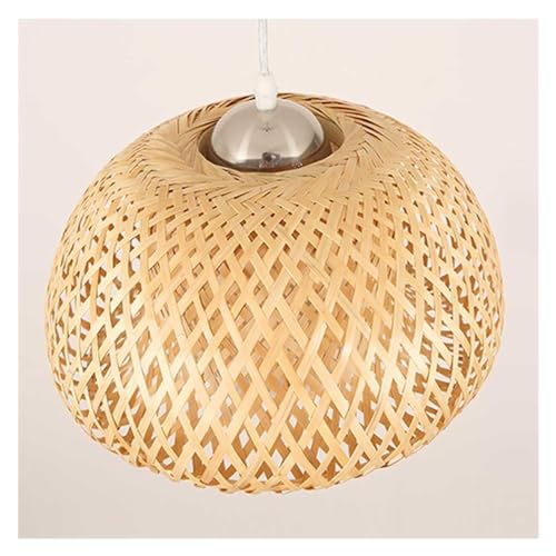 Lustres faits à la main en osier beige et verre d'exception - 4