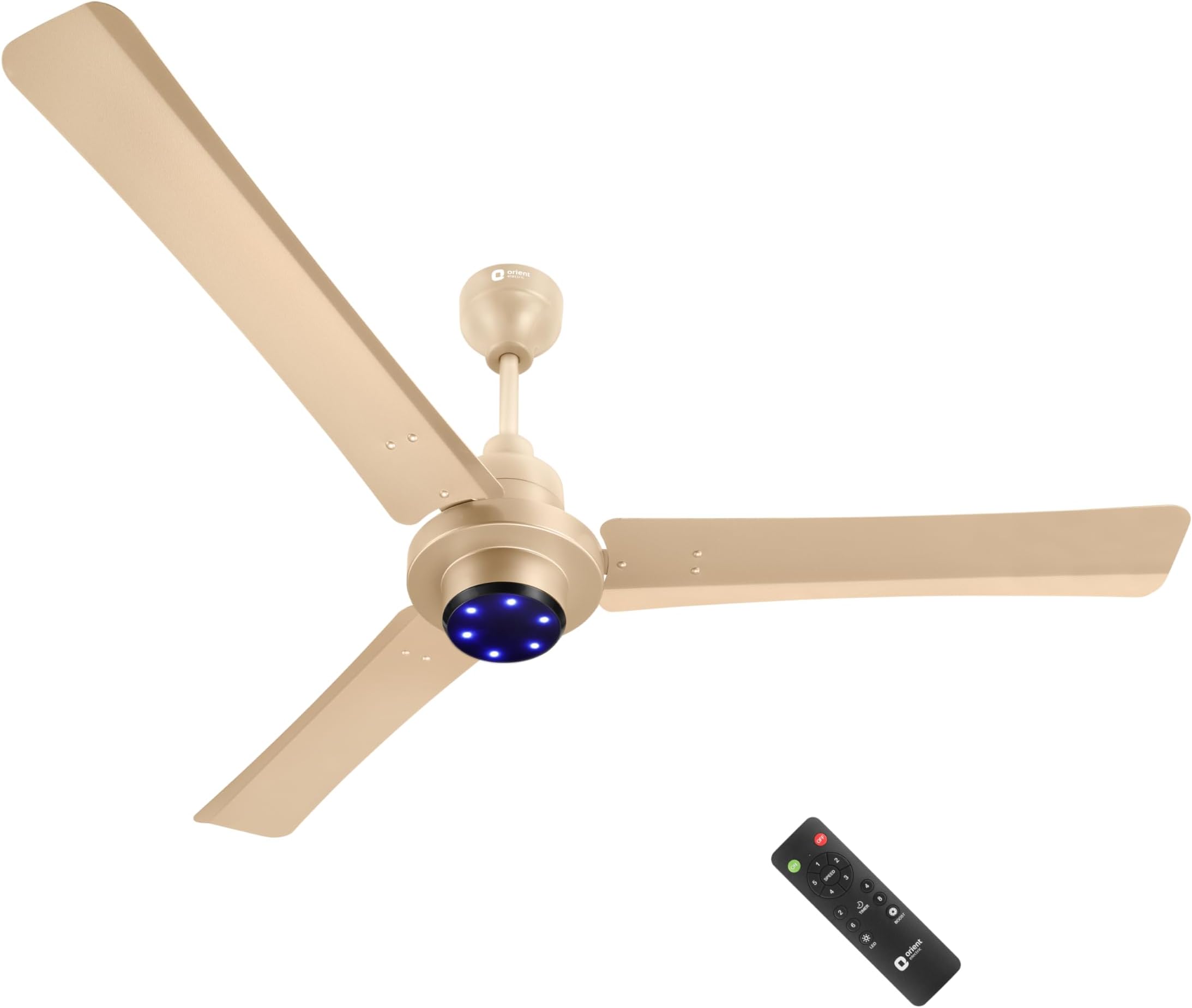 Orient Electric Uniquely Designed I Tome Pro 1200 mm BLDC Ceiling Fan with Remote | BEE 5 Star Rated Energy Efficient Fan | High Air Delivery, 3 Years Warranty by Orient - Topaz Gold