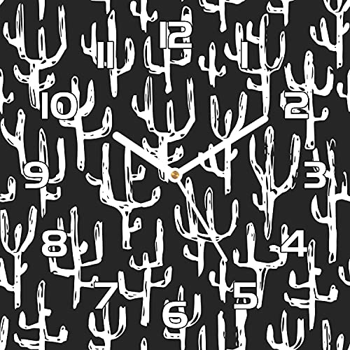 Horloge murale cactus Coloray pour décorer et habiller un mur de salon moderne