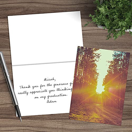Beautiful Sunrise Greeting Note Card Pack / 24 Nature Greeting Cards With White Envelopes / 6 Lovely Outdoor Sunset Scenery Designs / 4 5/8\" x 6 1/4\" All Occasion Sympathy Cards - Thumbnail 5