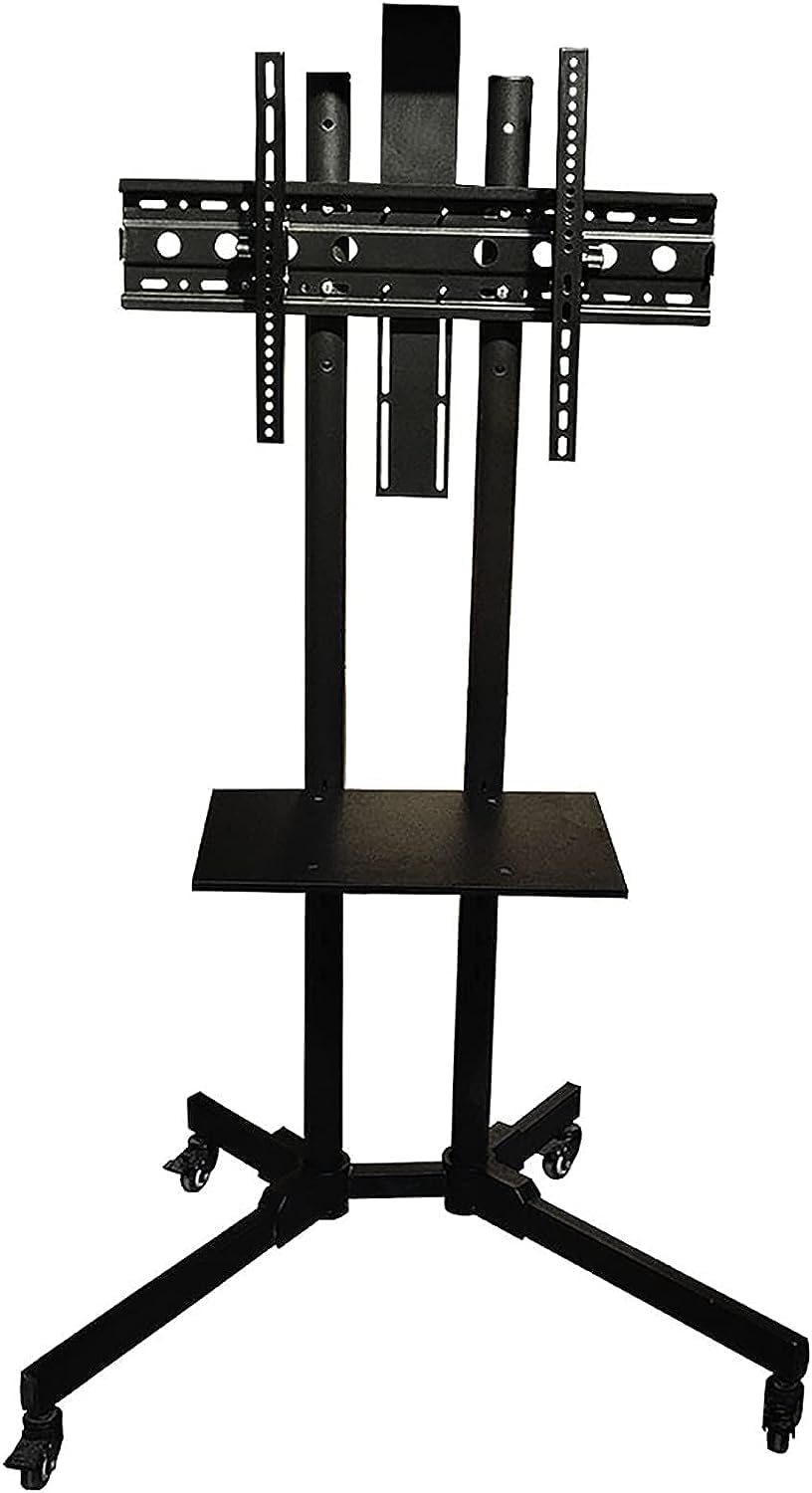 OLSKFUH Mobile Tv Stand, Rolling Tv Stand, Mobile Tv Cart, Tv Universal Bracket, Freely Adjustable Height Floor Tv Mobile Cart,
