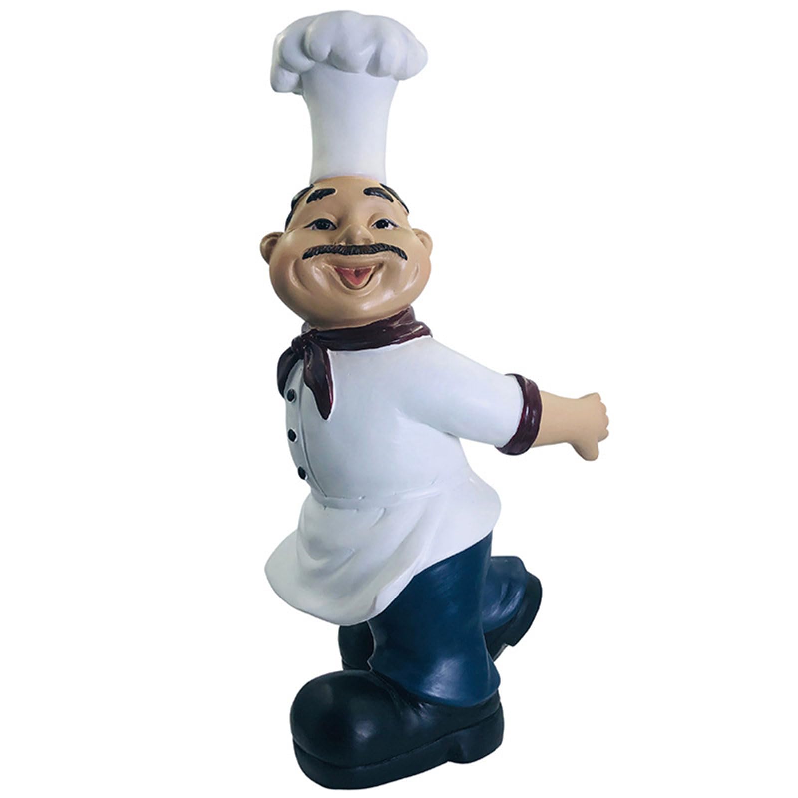 Laikoutd Multicolor Chef Wine Bottle Holder Resin Decoration Statue Glass Decoration Resin Rack Stylish Wine Bottle Holder
