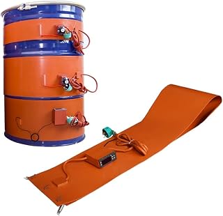 Drum Pail Heater,Metal Drum Heater,Heat Pad Silicone Barrel Band Warmer 220V/110V 30℃~130℃,Oil Barrel Heating Belt,Resilient Barrel Pail Band Heater, Drum Heater