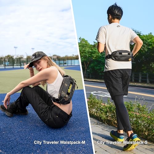 Riñonera táctica para viajes y senderismo MAGFORCE City Traveler negra 6