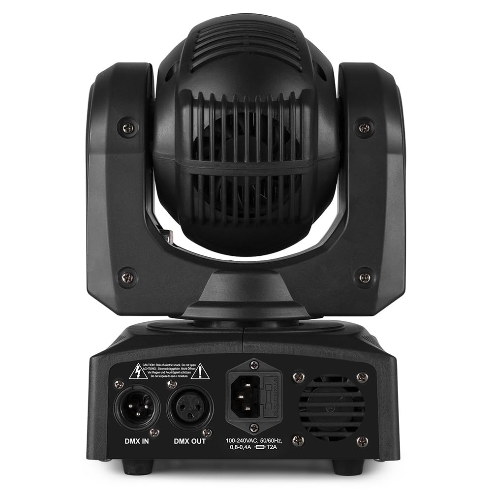 BeamZ Panther 60R Cabeza móvil RGBW con anillo LED RGB, 60 vatios, iluminación de escenario, DMX, sistema de iluminación al ritmo de la música, sistema de iluminación para DJ - Color negro