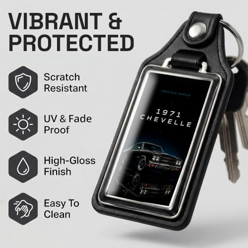 Image of Brotherhood Classic Car Key Chain for Chevelle - 1971 American Muscle Gift