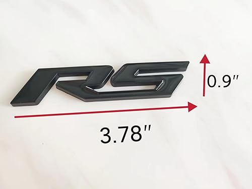 Miniatura 7 de 2 calcomanías de insignia RS adecuadas para autos y camiones de la serie RS (color rojo plateado)
