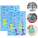 Palksky 2 Pack 16 Cavity Gummy Mermaid Tail Mold DIY Candy/Chocolate molds for Cupcake topper
