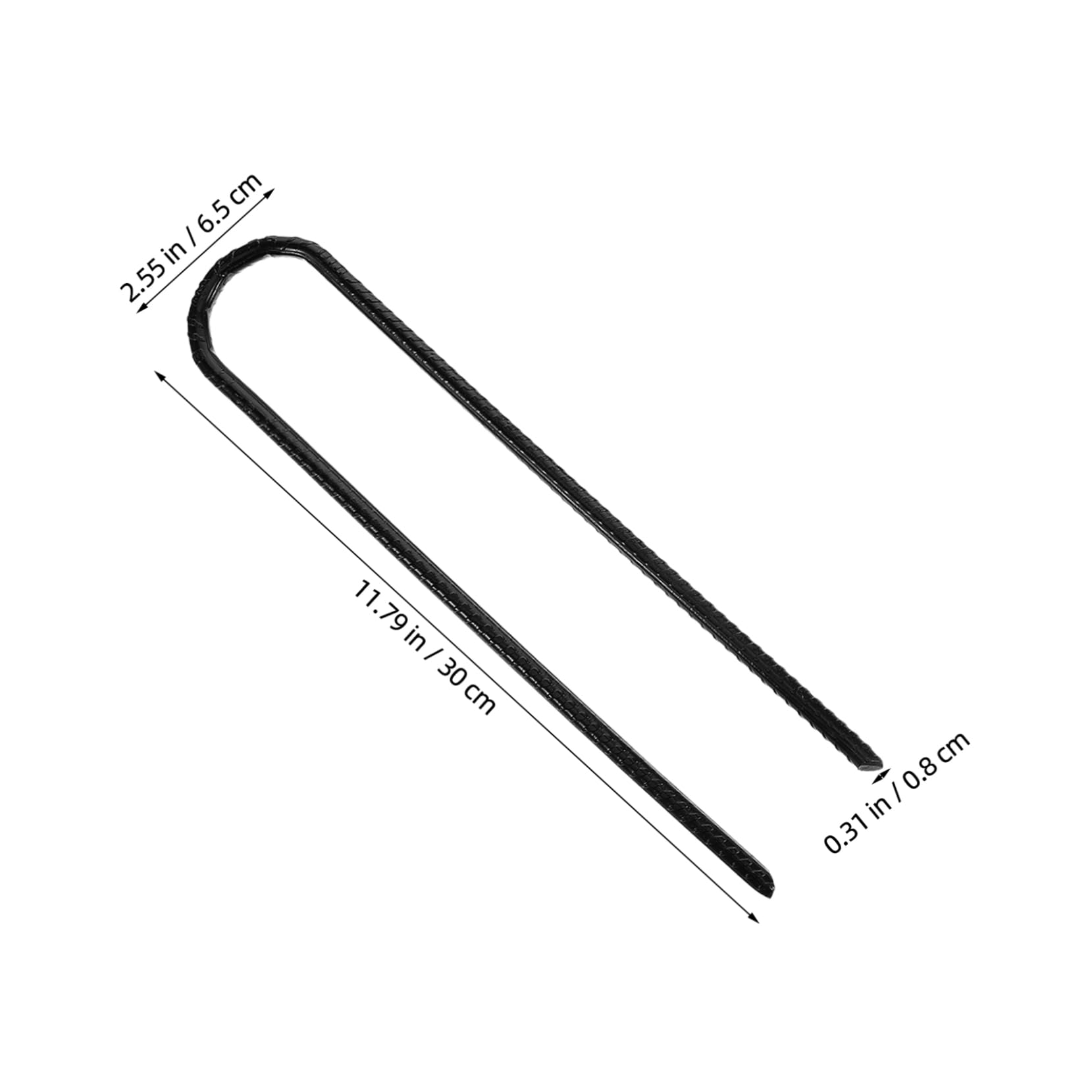 Kisangel 4pcs Heavy Duty Steel Landscape Stakes U Shaped Ground Anchors for Tents Trampolines and Garden Projects Weatherproof Durable Easy to Install for Reliable Stability