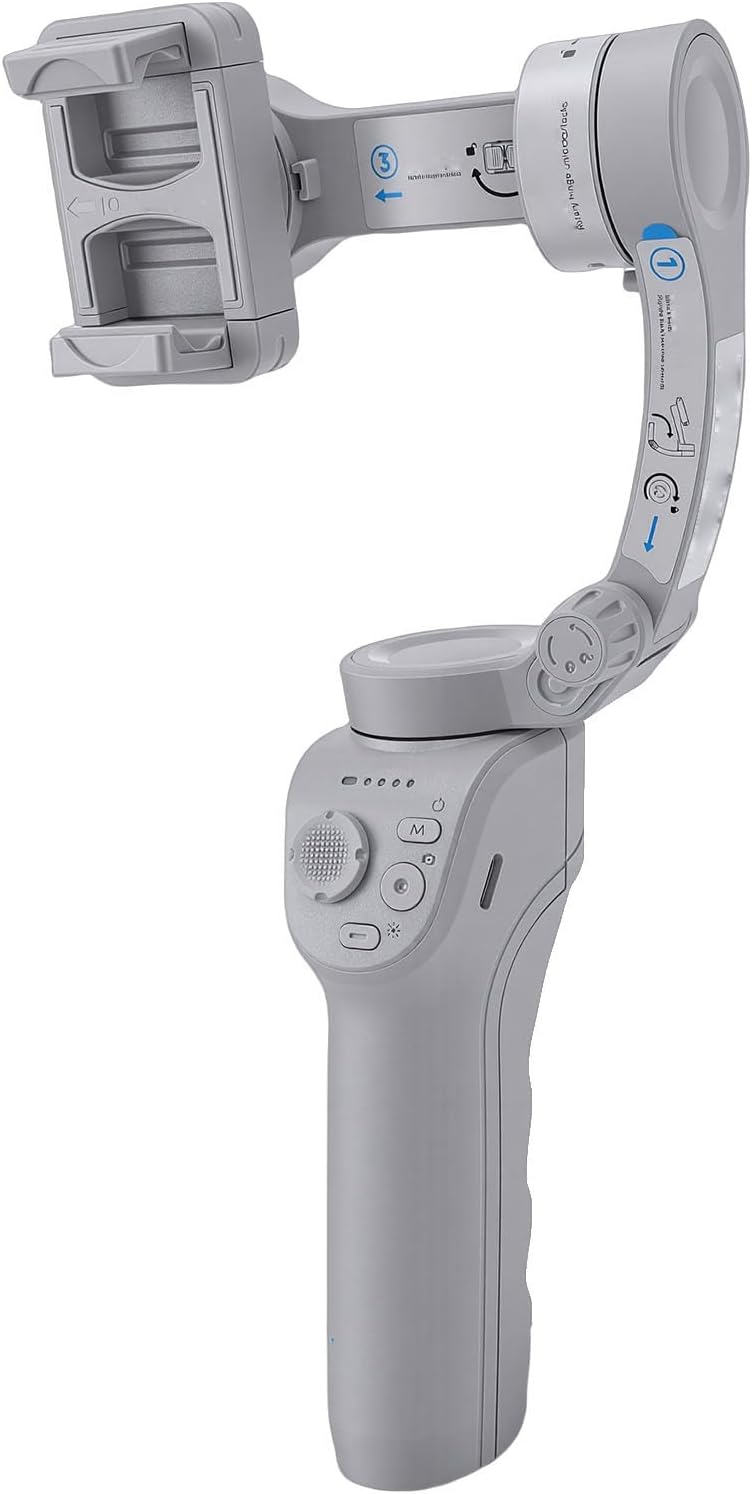 Jonlaki 3 Axis Phone Stabilizer, Bluetooth Selfie Stick with AI Face Object Tracking Anti Shake, for Video Recording Vlogging Live Streaming IOS Phones