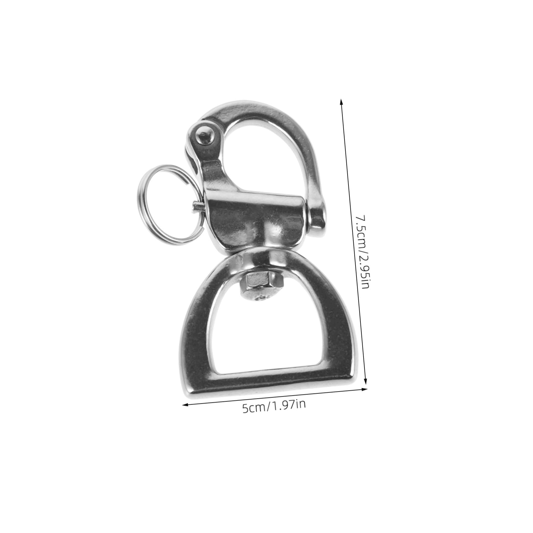GOOHOCHY Stainless Steel Buckle Shackle Buckle for Sailboat Yacht Outdoor Rotary Spring Shackle Quick Release Belt Buckle