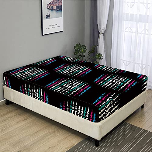 Funda de Cama Abstracta de impresión Digital 3D de Tres Piezas Pañal de la Cama de la Cama de la Cama Transpirable-A_152cmx203cmx4