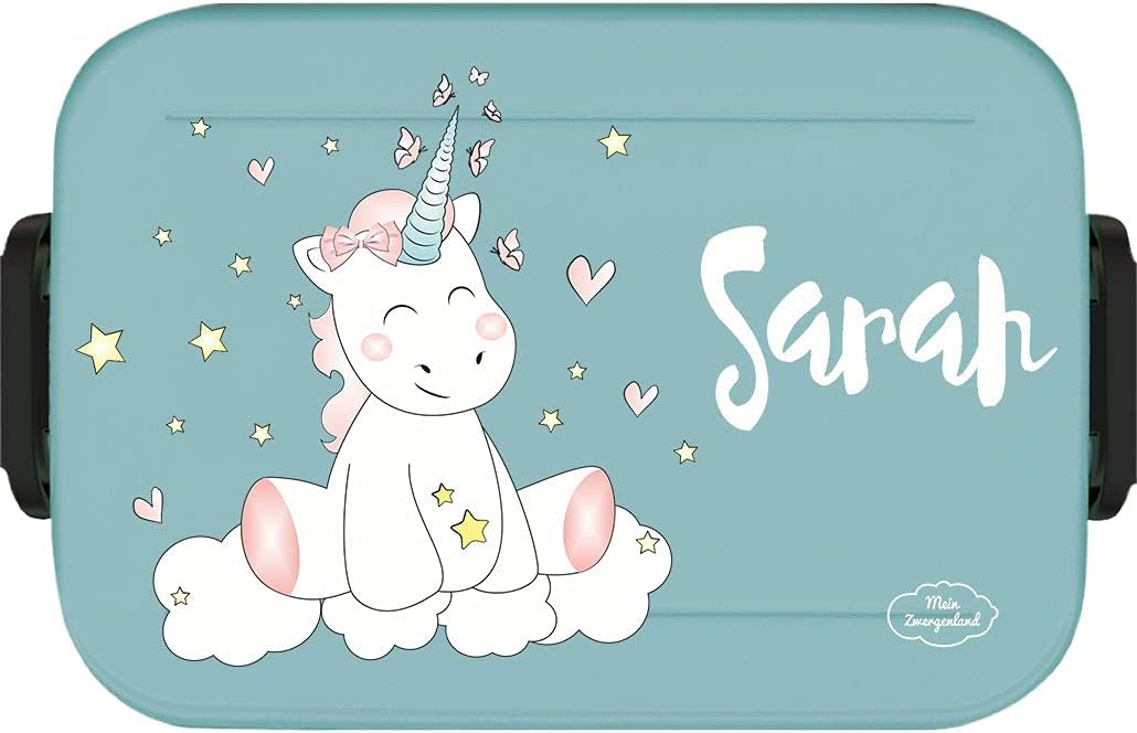 Mein Zwergenland Bento Lunch Box, Take A Break, Midi, Nordic Green Einhorn Cutie