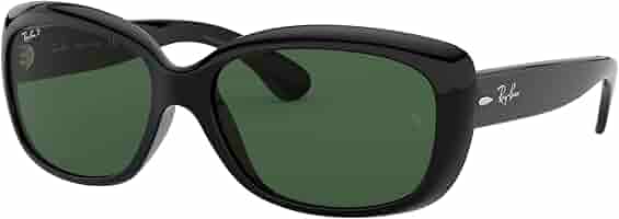 Ray-Ban RB4101サングラス ダークグリーン JACKIE OHH Sunglasses in Black and Dark Green - RB4101 | Ray