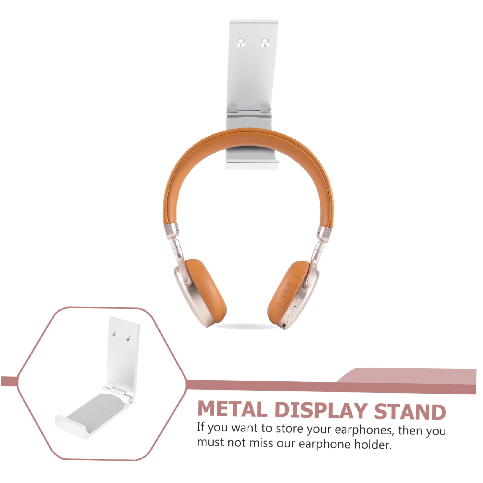 Angoily 4sets Supporto Per Cuffie Lega Di Alluminio Supporto Pratico Per Cuffie Da Gaming Facile Installazione e Design Compatto Di Capacità Di Carico