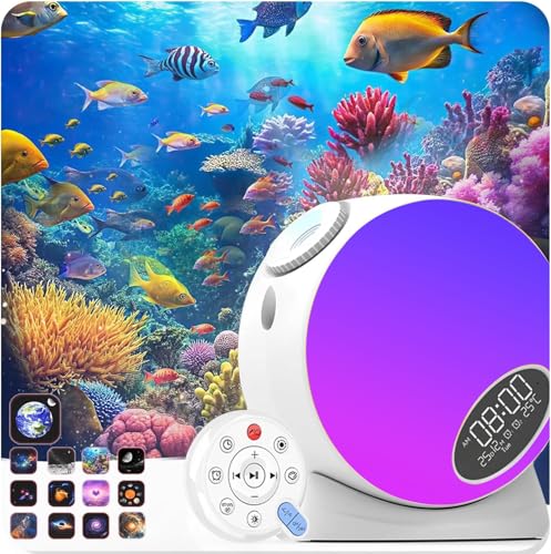 Galaxy Projector for Bedroom, 13 in 1 HD Planetarium Star Projector with Atmosphere Light, Alarm Clock, White Noises, Timer, Ceiling Star Night Light for Kids, Gaming Room,Home Theater Decor