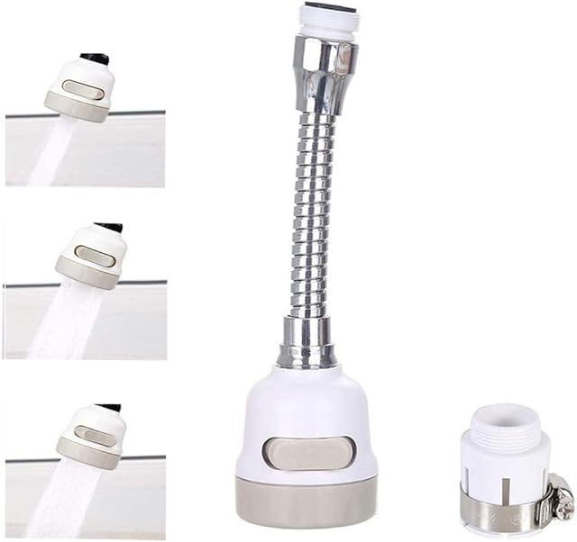 Swivel Faucet, Kitchen Faucet Extender, 360°Rotation Sink Faucet Spray Headfor Bathroom& Kitchen& Bar Tap Nozzle Filter Adapter