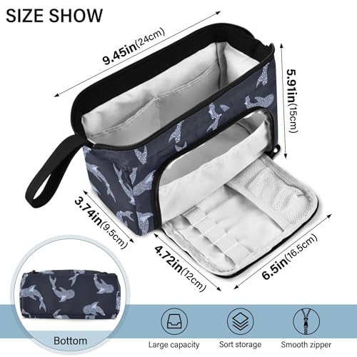 Image of Fisyme Sea Whale Sharks Pencil Case Large Capacity Pen Bags Box Big Makeup Pouch Organizer