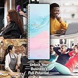 S&O Appointment Book with 15 Minute Slots - Daily Hourly Daybook 6AM to 9PM - Salon session journal - meeting organizer, Regular Schedule Book - Two-Column Day Planner with Hourly Plan, 2025 + - Image 6