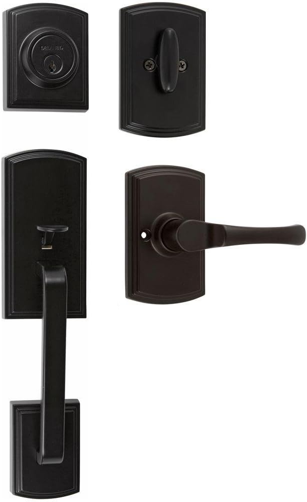 Flаѕh Dеаlѕ - 50% оƒƒ Delaney Hardware 374004AR Artino Handlesest, Single Cylinder Handleset, Black