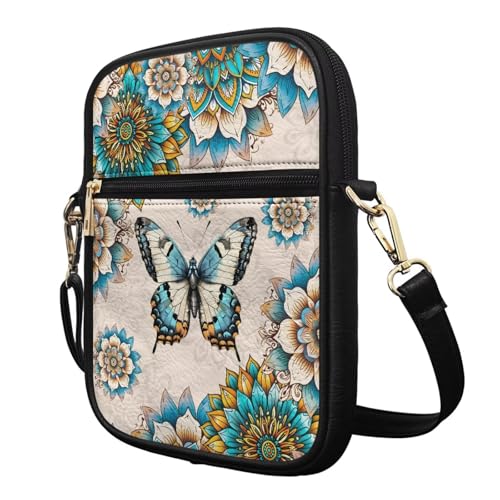 Leather Crossbody Bag for Women Men Small Cell Phone Bag Casual Body Cross Purse with Zipper Closure for Outdoor2