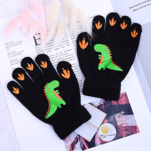 Cooraby 6 Pairs Kids Warm Magic Gloves Winter Stretchy Knit Gloves For Boys Girls #TOP4