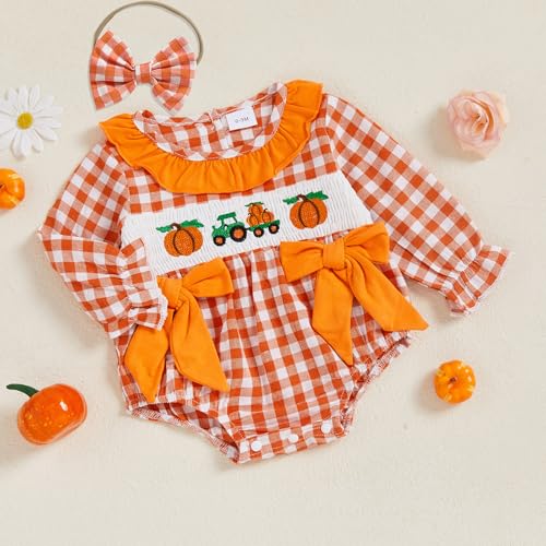 Baby Girl Christmas Outfit Santa Embroidery Bubble Romper Long Sleeve Plaid Ruffle Onesie Christmas Clothes2