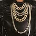 CSIYANJRY99 Chunky Gold Necklaces for Women Multilayer Punk 80s Hip Hop Necklace Layered Cuban Link Chain Statement Necklace 90s Freaknik Outfit Accessories for Women (Gold)