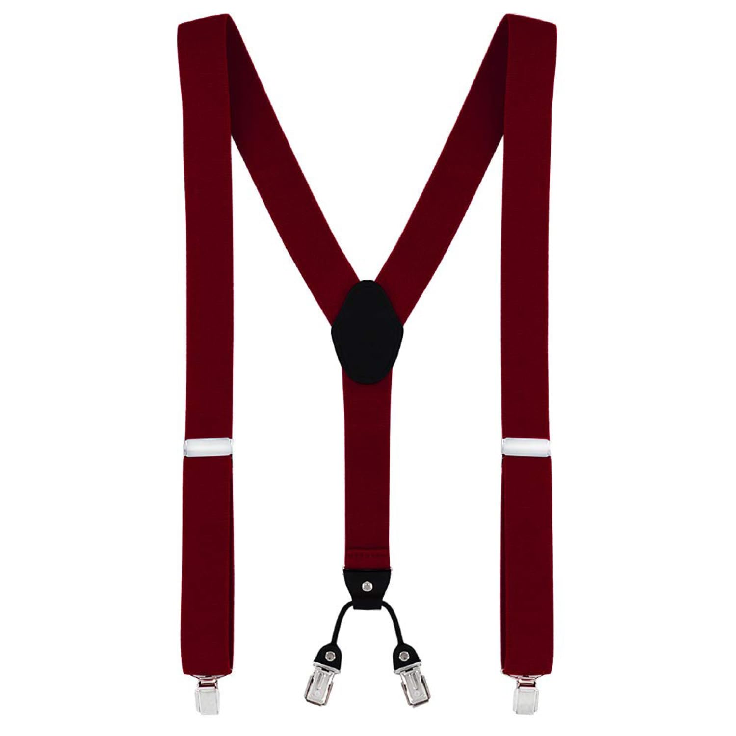 DonDon Bretelle uomo eleganti Bretelle uomo lavoro extra forte clip larghe 3,5 cm