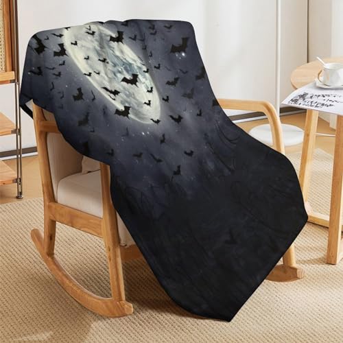 Manta de franela de murciélago para tardes de sofá y salón acogedor 5