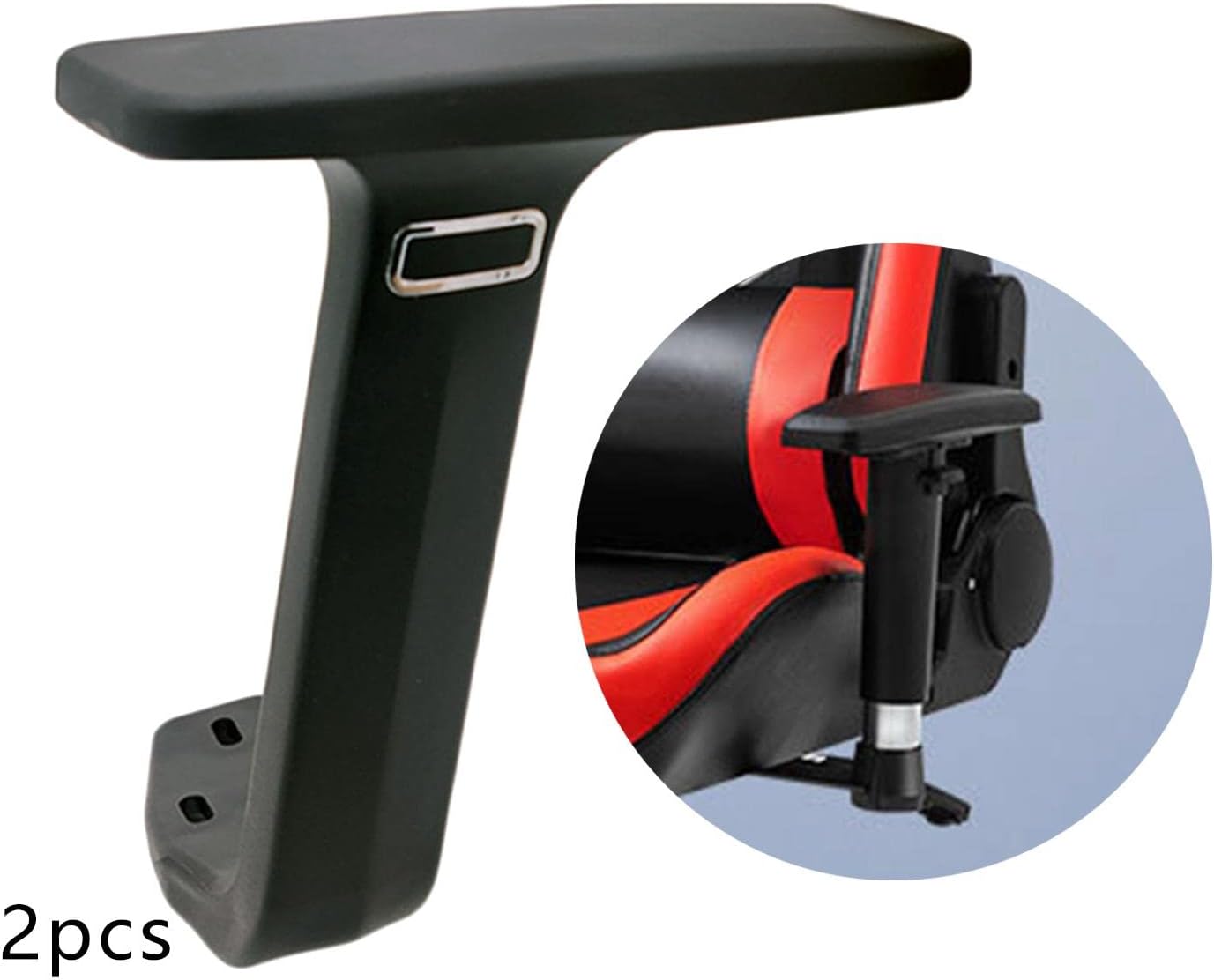 2Pcs Replacement Armrests for Office and Gaming Chairs, Black
