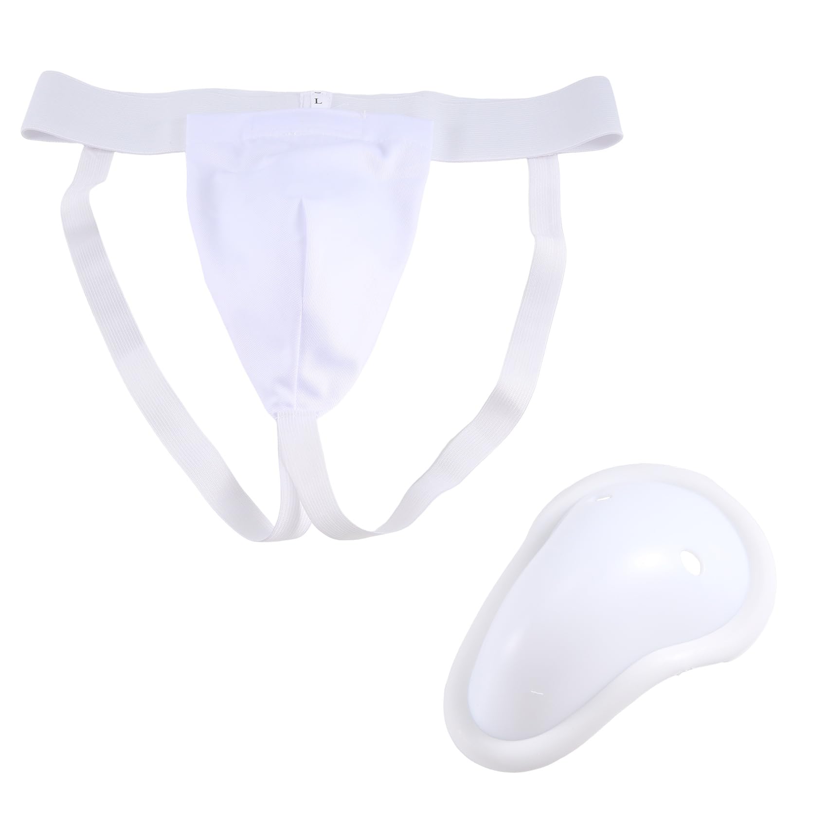 Protector de Coquilla Hombre Boxeo Kickboxing Muay Thai Ventilado Ajustable Entrenamiento Lucha