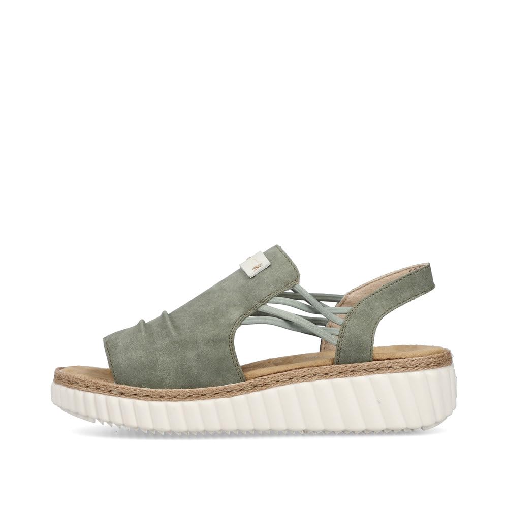 Rieker Damen Keilsandalen 69262, Frauen Sandalen