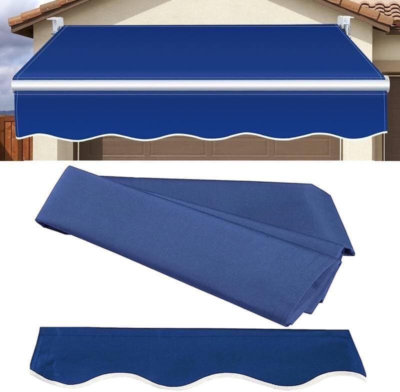 Auvent de patio rétractable tissu de remplacement pare-soleil extérieur 2m 2.5m