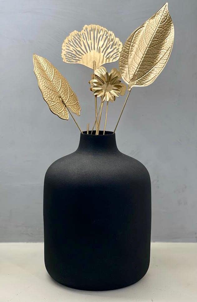 Urban Born Metal Flower vase for Home Decor and Living Room Vintage Decor Antique Decor and vase for Home décor |Textured Black (Medium) (B0BN8G88PN) Amazon Price History, Amazon Price Tracker