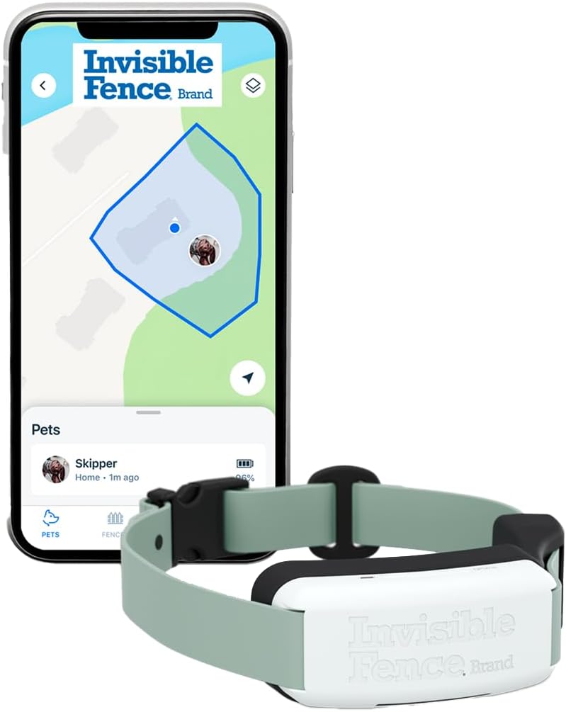 Invisible Fence GPS Flex Fence Wireless Dog Fence & GPS Tracker for Dogs, Universal Dog Collar for Small, Medium & Large Dogs