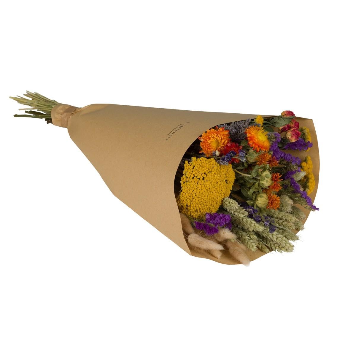 Fleurs séchées, grand bouquet de champ, orange, 50-60 cm, Ø 30 cm, fleurs séchées