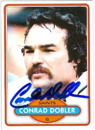 Sports Memorabilia Autograph Warehouse 31685 Conrad Dobler Autographed Football Card New Orleans Saints 1980 Topps No. 386