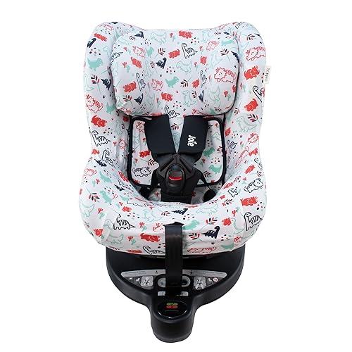 JYOKO Kids Funda de algodón Compatible con Joie I-Spin 360 y Joie I-Safe (Dino Party)